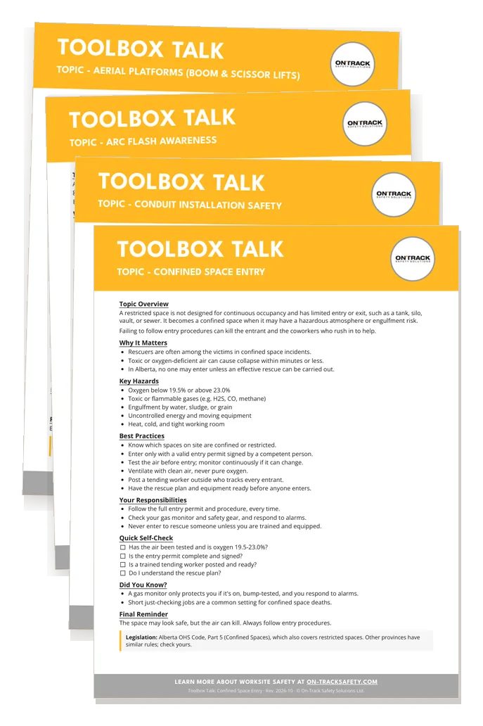 Electrical / Utilities Toolbox Talk Bundle: the first page of four of its 16 talks